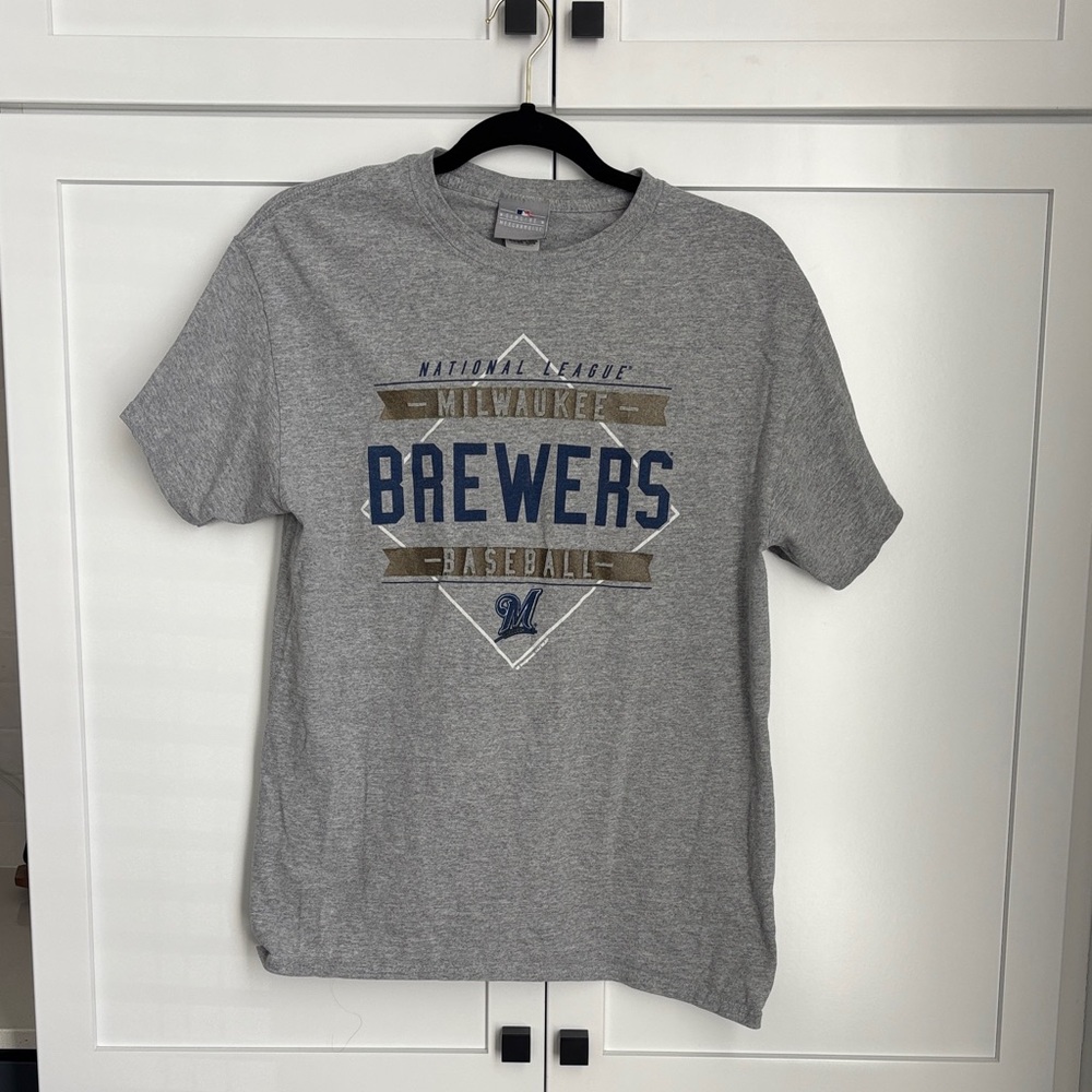 Genuine Merchandise Gray Milwaukee Brewers Tee